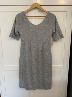 Rosie Pope Maternity Avery Midi Dress in Heather Grey Sz M Office Chic Comfy
